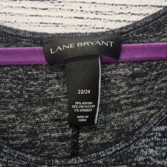 Lane Bryant Black and Gray Asymmetrical Top 22/24 - Picture 3 of 5